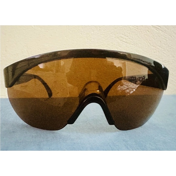 Versace Brown Shield Sunglasses - Picture 1 of 5